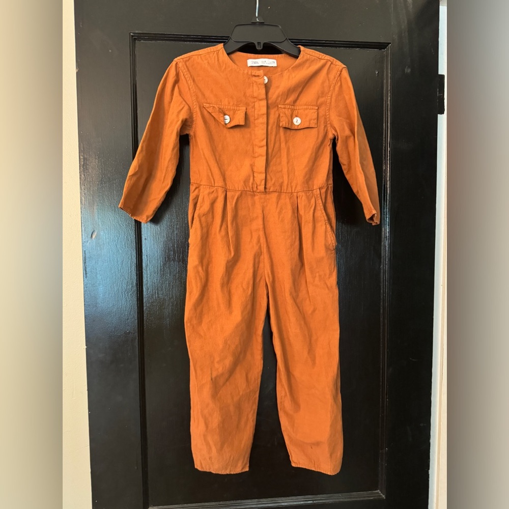 Zara girls jumpsuit size 6 rust